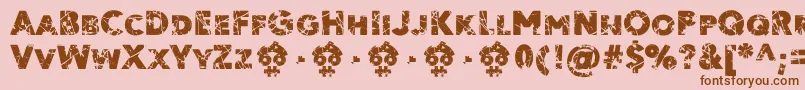 Ordeal Eroded FFP Font – Brown Fonts on Pink Background