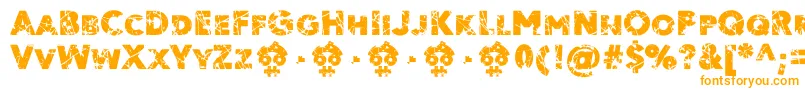 Ordeal Eroded FFP Font – Orange Fonts on White Background