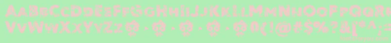 Ordeal Eroded FFP Font – Pink Fonts on Green Background