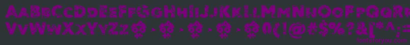 フォントOrdeal Eroded FFP – 黒い背景に紫のフォント