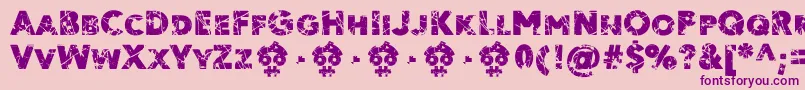 Ordeal Eroded FFP Font – Purple Fonts on Pink Background