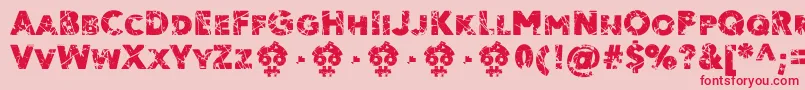 Ordeal Eroded FFP Font – Red Fonts on Pink Background