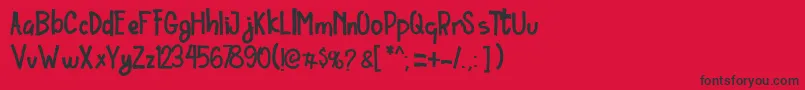 Шрифт Ordinary Brush Font – чёрные шрифты на красном фоне