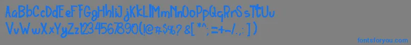 fuente Ordinary Brush Font – Fuentes Azules Sobre Fondo Gris