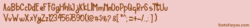 Ordinary Brush Font Font – Brown Fonts on Pink Background