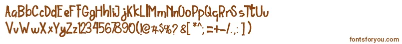 Ordinary Brush Font Font – Brown Fonts on White Background