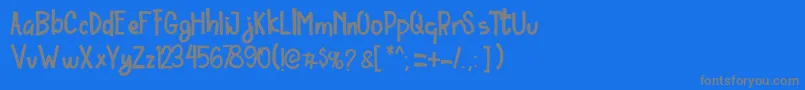 fuente Ordinary Brush Font – Fuentes Grises Sobre Fondo Azul