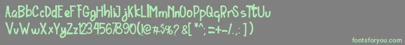Ordinary Brush Font-fontti – vihreät fontit harmaalla taustalla