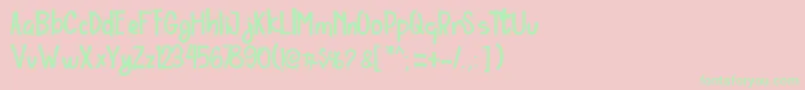 Ordinary Brush Font Font – Green Fonts on Pink Background