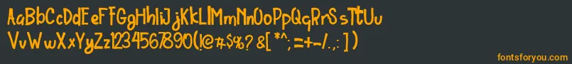 フォントOrdinary Brush Font – 黒い背景にオレンジの文字