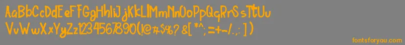 Ordinary Brush Font Font – Orange Fonts on Gray Background