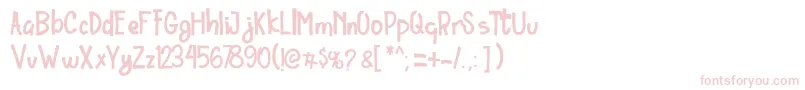 Ordinary Brush Font Font – Pink Fonts on White Background