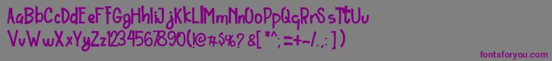 Ordinary Brush Font Font – Purple Fonts on Gray Background