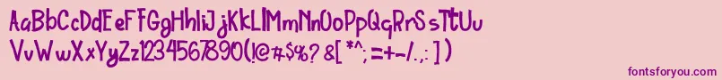 fuente Ordinary Brush Font – Fuentes Moradas Sobre Fondo Rosa