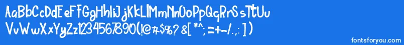 Ordinary Brush Font Font – White Fonts on Blue Background