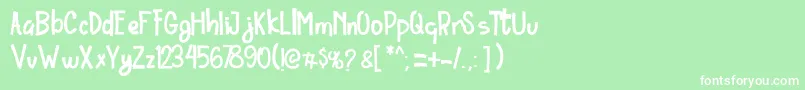 Шрифт Ordinary Brush Font – белые шрифты на зелёном фоне