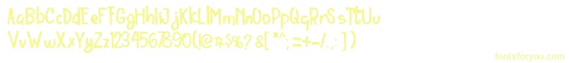 フォントOrdinary Brush Font – 黄色のフォント