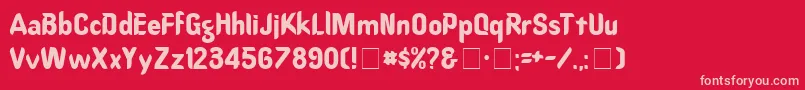 ORED     Font – Pink Fonts on Red Background