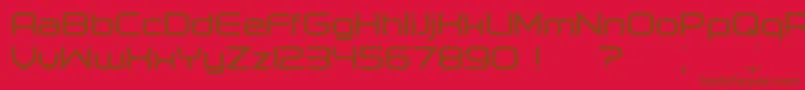 Czcionka Orenburg Bold – brązowe czcionki na czerwonym tle