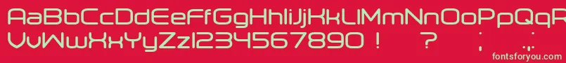 Orenburg Bold-Schriftart – Grüne Schriften auf rotem Hintergrund