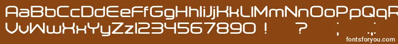フォントOrenburg Bold – 茶色の背景に白い文字