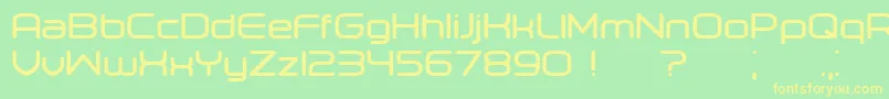Orenburg Bold-Schriftart – Gelbe Schriften auf grünem Hintergrund
