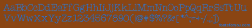 Mixcomic Font – Blue Fonts on Brown Background