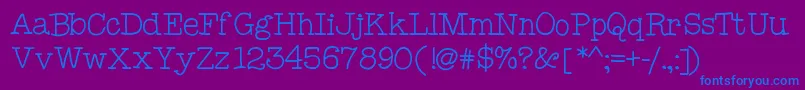 Mixcomic Font – Blue Fonts on Purple Background