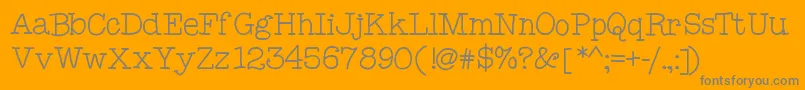 Mixcomic Font – Gray Fonts on Orange Background