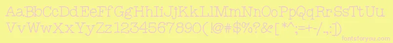 Mixcomic Font – Pink Fonts on Yellow Background