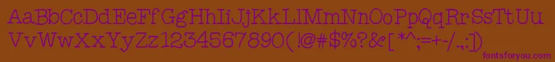 Mixcomic Font – Purple Fonts on Brown Background