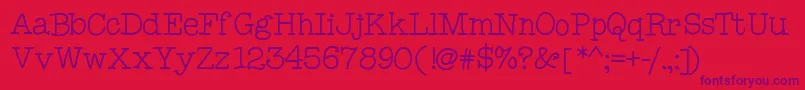 Mixcomic Font – Purple Fonts on Red Background