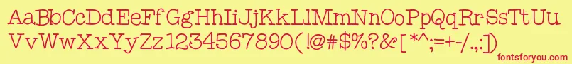 Mixcomic Font – Red Fonts on Yellow Background