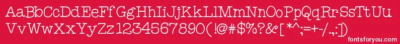 Mixcomic Font – White Fonts on Red Background