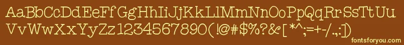 Mixcomic Font – Yellow Fonts on Brown Background