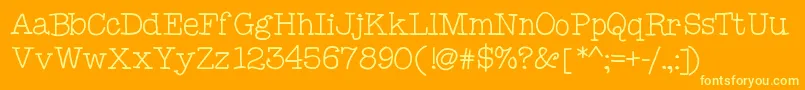 Mixcomic Font – Yellow Fonts on Orange Background