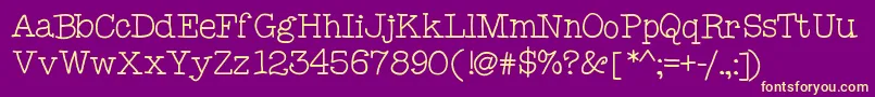 Mixcomic Font – Yellow Fonts on Purple Background