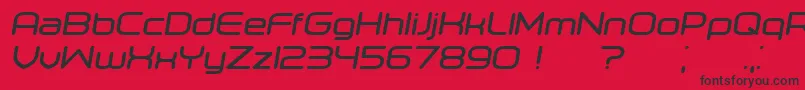 Шрифт Orenburg BoldItalic – чёрные шрифты на красном фоне