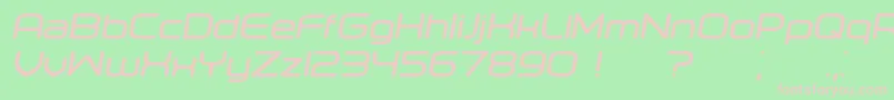 Orenburg BoldItalic Font – Pink Fonts on Green Background