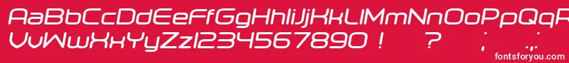 Orenburg BoldItalic Font – White Fonts on Red Background