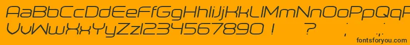 Orenburg Italic Font – Black Fonts on Orange Background