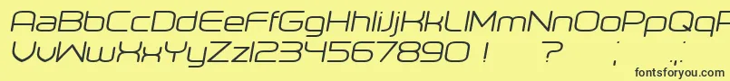 fuente Orenburg Italic – Fuentes Negras Sobre Fondo Amarillo