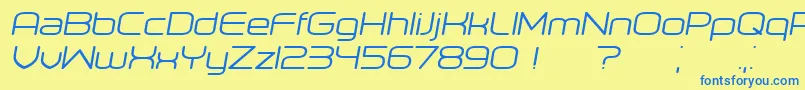 fuente Orenburg Italic – Fuentes Azules Sobre Fondo Amarillo