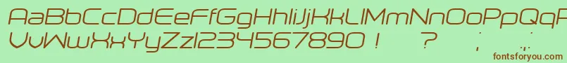 fuente Orenburg Italic – Fuentes Marrones Sobre Fondo Verde