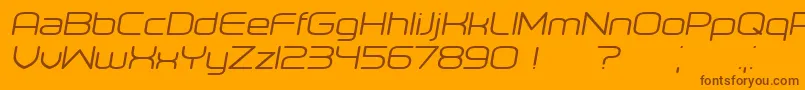 Orenburg Italic Font – Brown Fonts on Orange Background