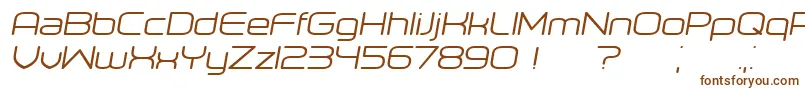 フォントOrenburg Italic – 白い背景に茶色のフォント