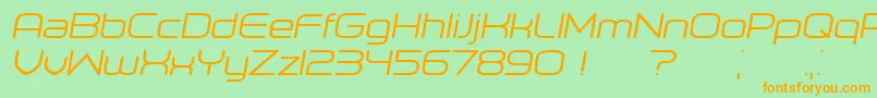 Orenburg Italic Font – Orange Fonts on Green Background