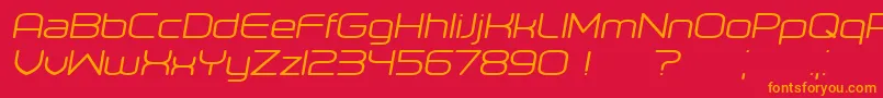 fuente Orenburg Italic – Fuentes Naranjas Sobre Fondo Rojo