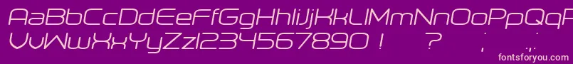 Orenburg Italic Font – Pink Fonts on Purple Background