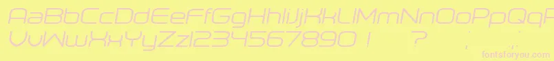 Orenburg Italic Font – Pink Fonts on Yellow Background